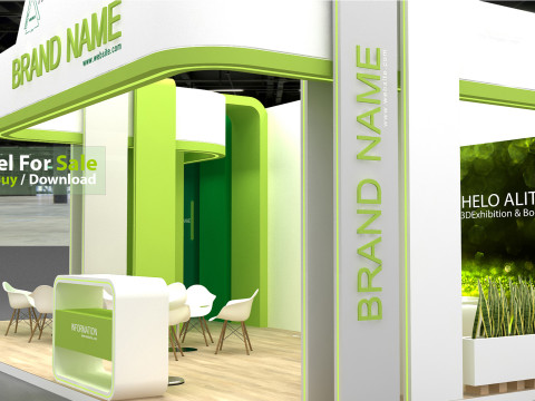 Exhibition booth tradeshow Modelo 3D