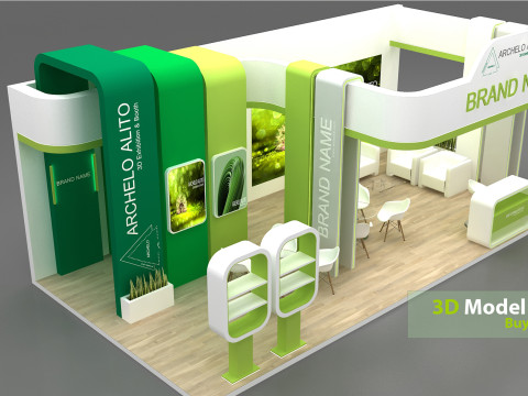 Exhibition booth tradeshow Modelo 3D