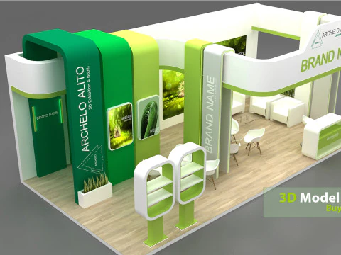 Exhibition booth tradeshow 3D Model