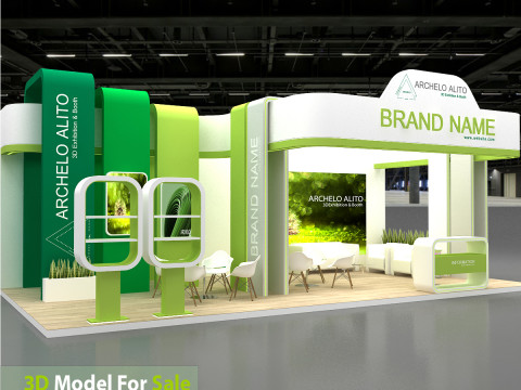 Exhibition booth tradeshow Modelo 3D
