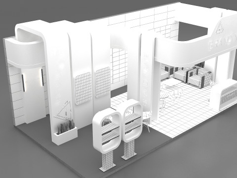 Exhibition booth tradeshow Modelo 3D