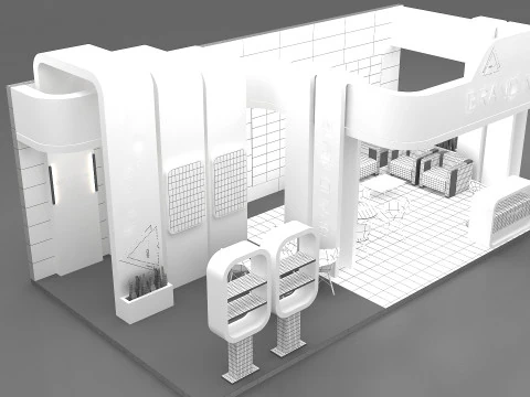 Exhibition booth tradeshow 3D Model