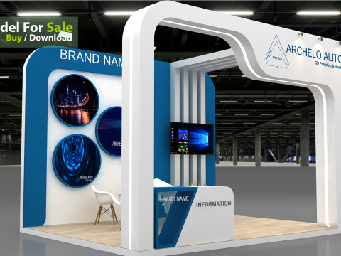 3D Booth Design 3D 模型