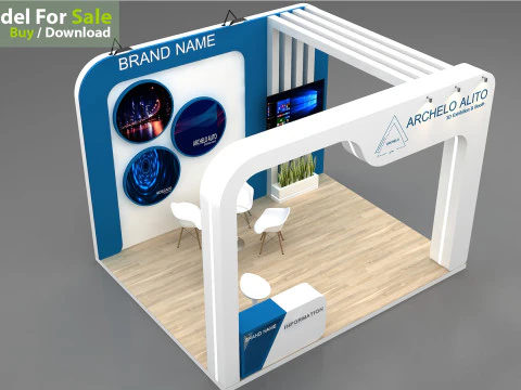 3D Booth Design 3D Model
