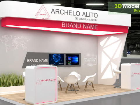 3D Exhibition Booth Model 3D Model