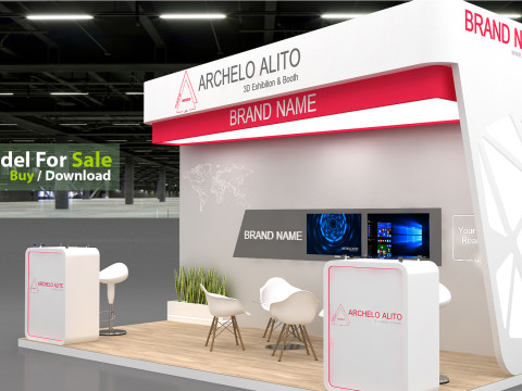 3D Exhibition Booth Model 3D Modell