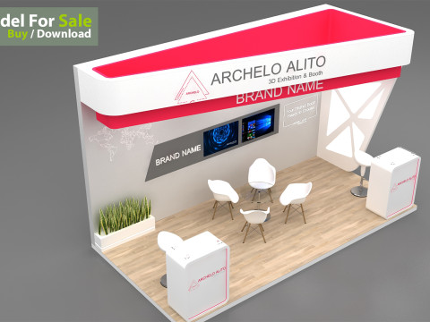 3D Exhibition Booth Model 3D Modell