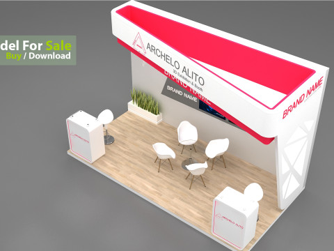 3D Exhibition Booth Model 3D Modell
