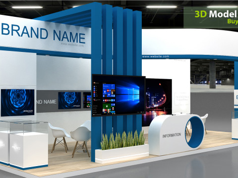 3D Exhibition Booth Model 3D Model