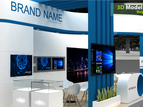 3D Exhibition Booth Model Modello 3D