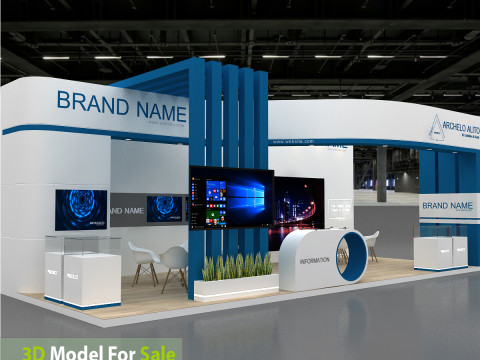 3D Exhibition Booth Model Modello 3D