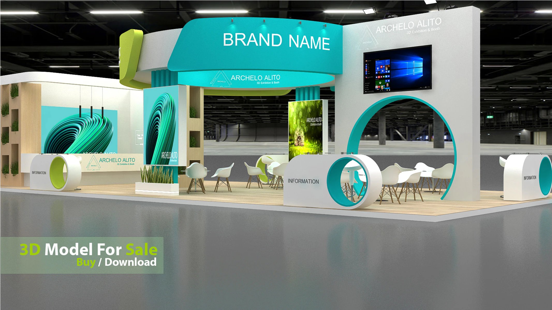Exhibition 3D 3D Model .c4d .max .obj .3ds .fbx .stl .blend 