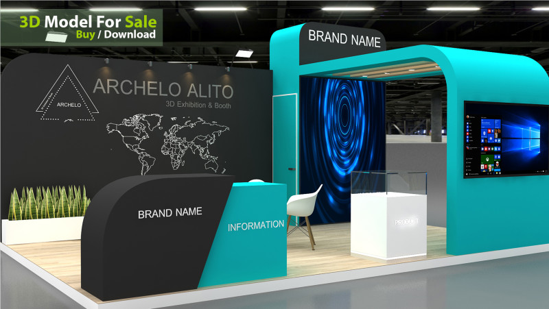 3d exhibition 3D 모델 .c4d .max .obj .3ds .fbx .stl .blend 