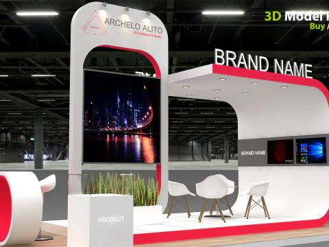 Progettazione di stand 3D Modello 3D