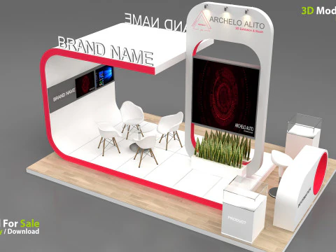 3D Booth Design 3D Model