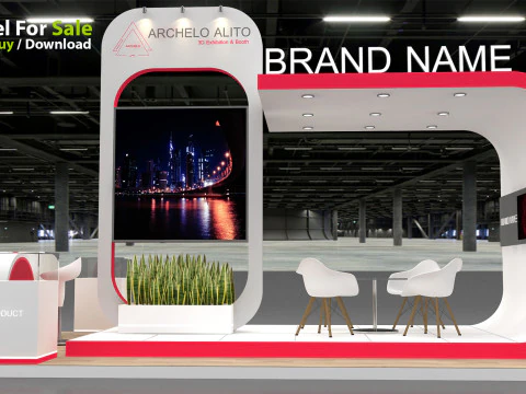 3D Booth Design 3D Model