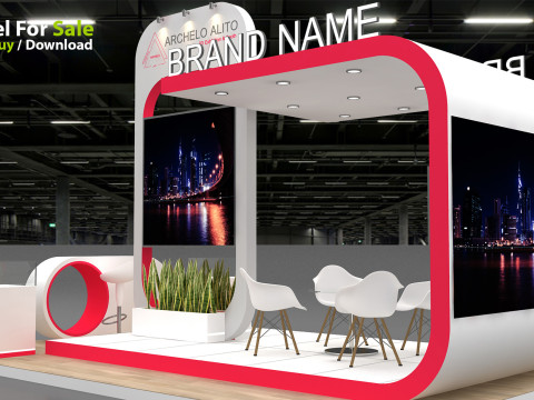 3D Booth Design Modello 3D