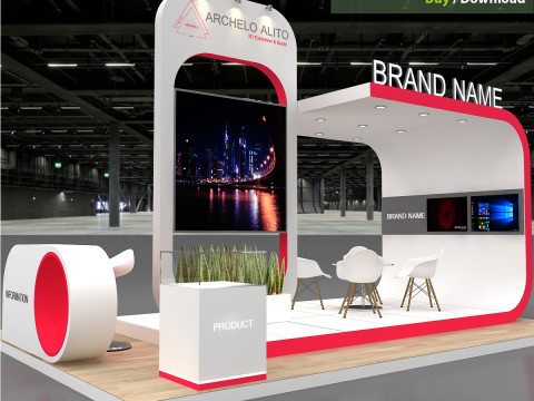 3D Booth Design Modello 3D