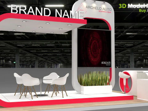 3D Booth Design 3D Model