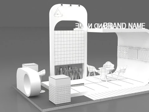 3D Booth Design 3D Model
