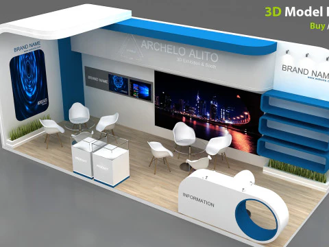 3D Booth Design 3D Model
