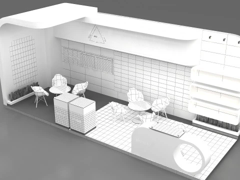 3D Booth Design 3D Model