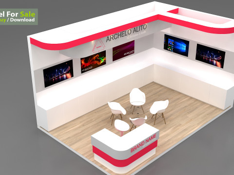 3D Booth Design 3D 模型
