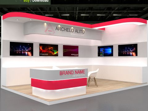 3D Booth Design 3D 模型
