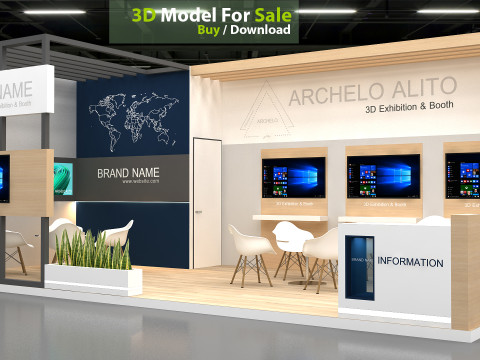 3D Exhibition Booth Design 3D Model