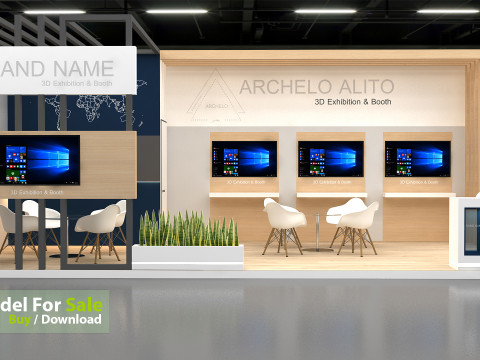 3D Exhibition Booth Design Modello 3D