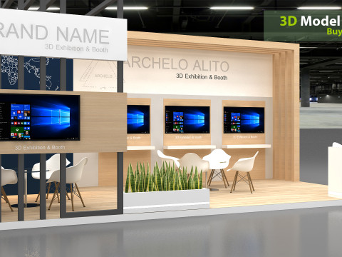 3D Exhibition Booth Design Modello 3D