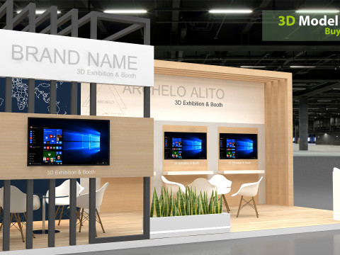 3D Exhibition Booth Design Modello 3D