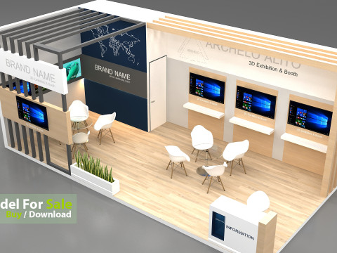3D Exhibition Booth Design Modello 3D