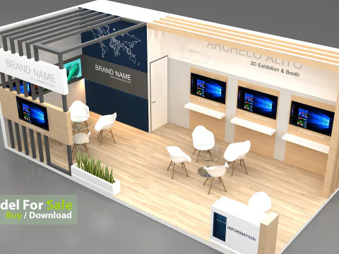3D Exhibition Booth Design 3D Model