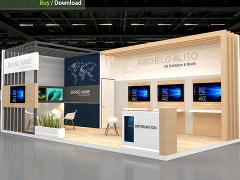 3D Exhibition Booth Design 3D Model