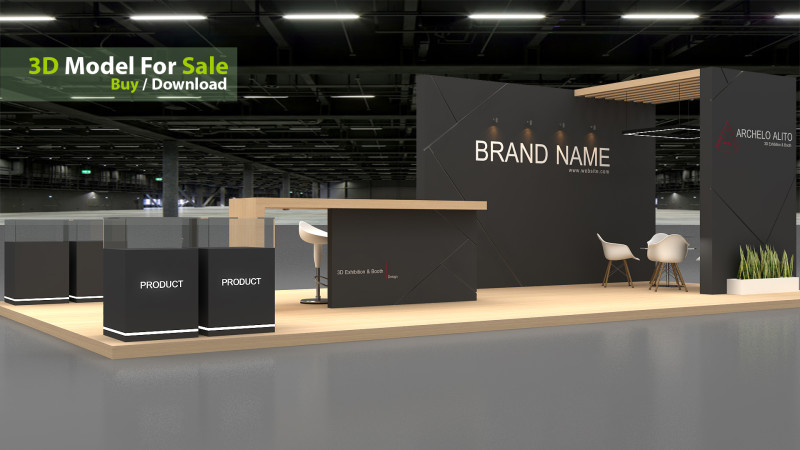 3D Stall Model Modelo 3D .c4d .max .obj .3ds .fbx .stl .blend 