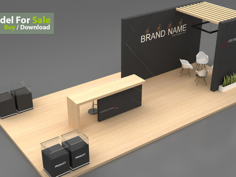 3D Stall Model Modelo 3D