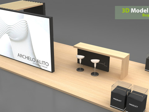 3D Stall Model Modelo 3D
