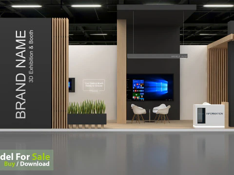 3D Exhibition Booth 3D Model