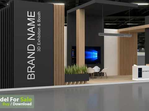 3D Exhibition Booth 3D Model