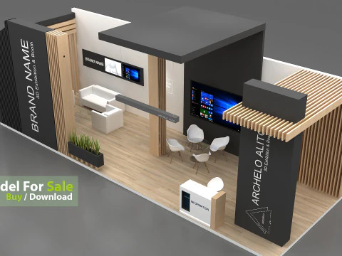 3D Exhibition Booth 3D Model