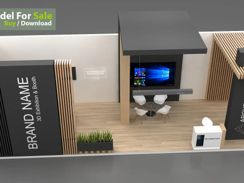 3D Exhibition Booth 3D Model