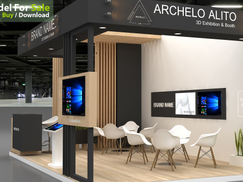 3D Booth Design 3D 模型