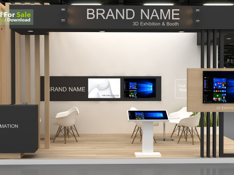 3D Booth Design 3D 模型