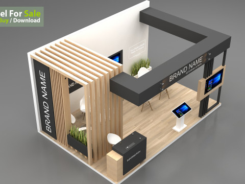 3D Booth Design 3D 模型