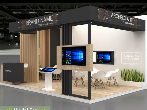 3D Booth Design 3D 模型