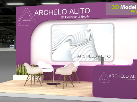 3D Exhibition Booth Model 3D 모델