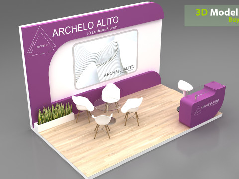 3D Exhibition Booth Model Modèle 3D