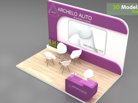 3D Exhibition Booth Model Modèle 3D