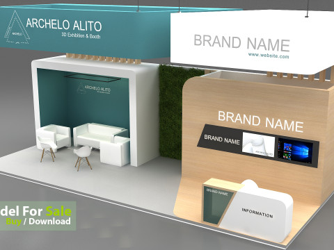 3D Exhibition Stand 3D Modell